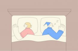 The Sex Drought - drawing of a couple in bed facing away from each other